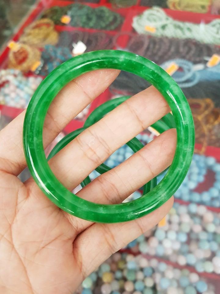 Vòng Tay Đá Ngọc Cẩm Thạch Xanh