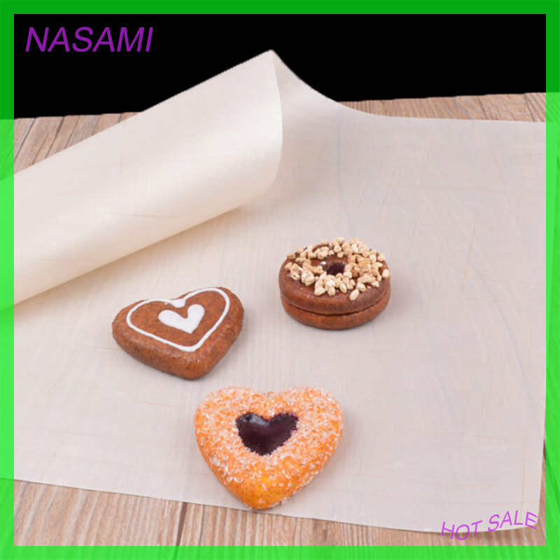 NASAMI Giấy dầu 60*40cm Thảm nướng bánh tái sử dụng tấm Teflon tấm chịu nhiệt
