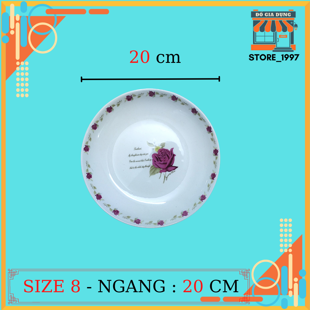 Đĩa Sứ Hoa Hồng Nhật Bản Cao Cấp