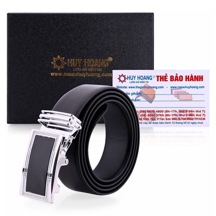 Thắt lưng nam da bò màu đen hk4111
