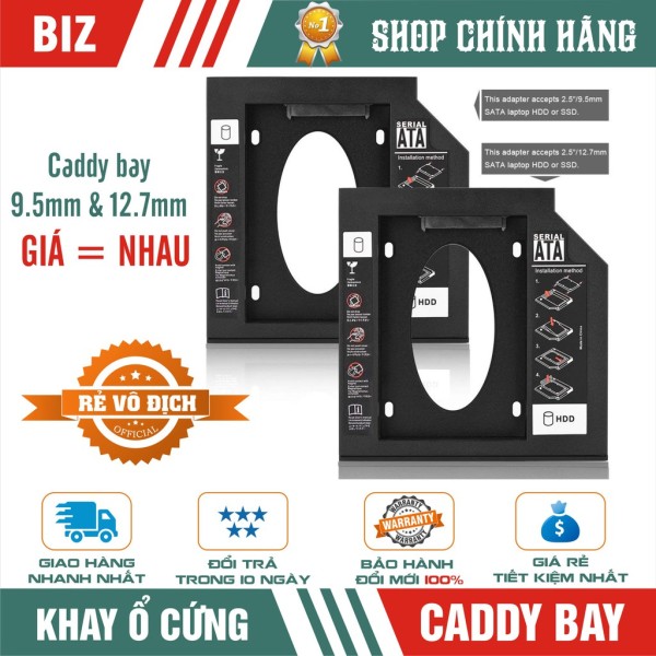 Bảng giá Caddy bay Hdd Ssd Sata 3 9.5Mm/12.7Mm - khay ổ cứng thay thế ổ Dvd (9.5Mm) chất lượng đảm bảo an toàn đến sức khỏe người sử dụng cam kết hàng đúng mô tả Phong Vũ