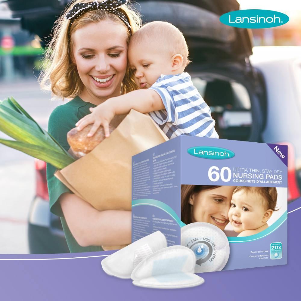Tấm lót thấm sữa Lansinoh (60 miếng/hộp) - HSD: 11/2023
