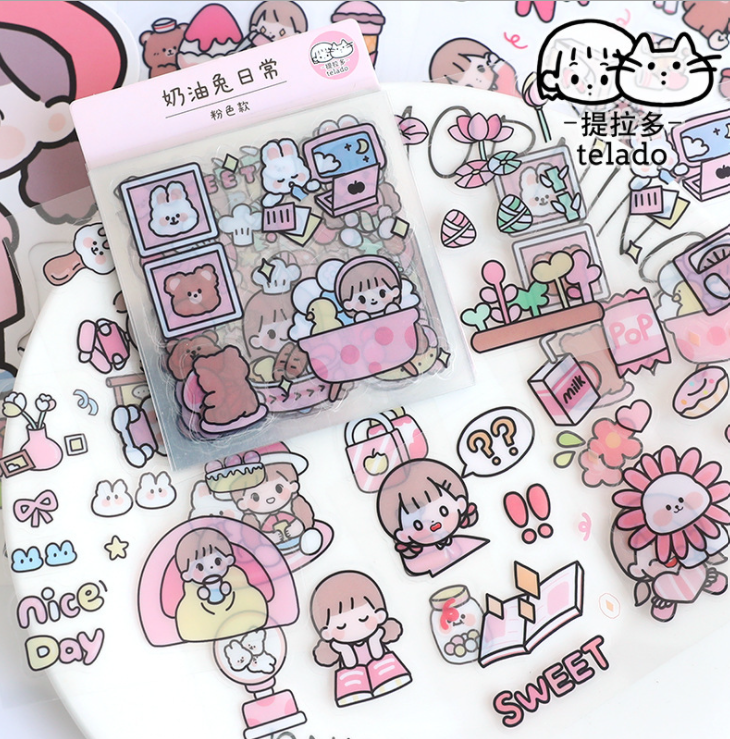 1 miếng dán sticker dễ thương nhiều họa tiết dùng để trang