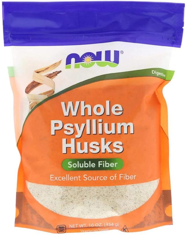 Bột vỏ hạt mã đề,Whole Psyllium Husks, Now Foods, thực phẩm bổ sung chất xơ tuyệt vời cho hệ tiêu hóa, Mỹ, 454g