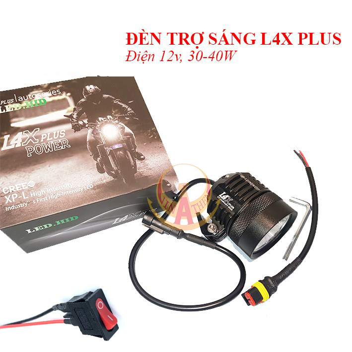Đèn trợ sáng L4X PLUS  XML2  CHOÁ NHÔM- 5 phụ kiện- 6 tháng bảo hành