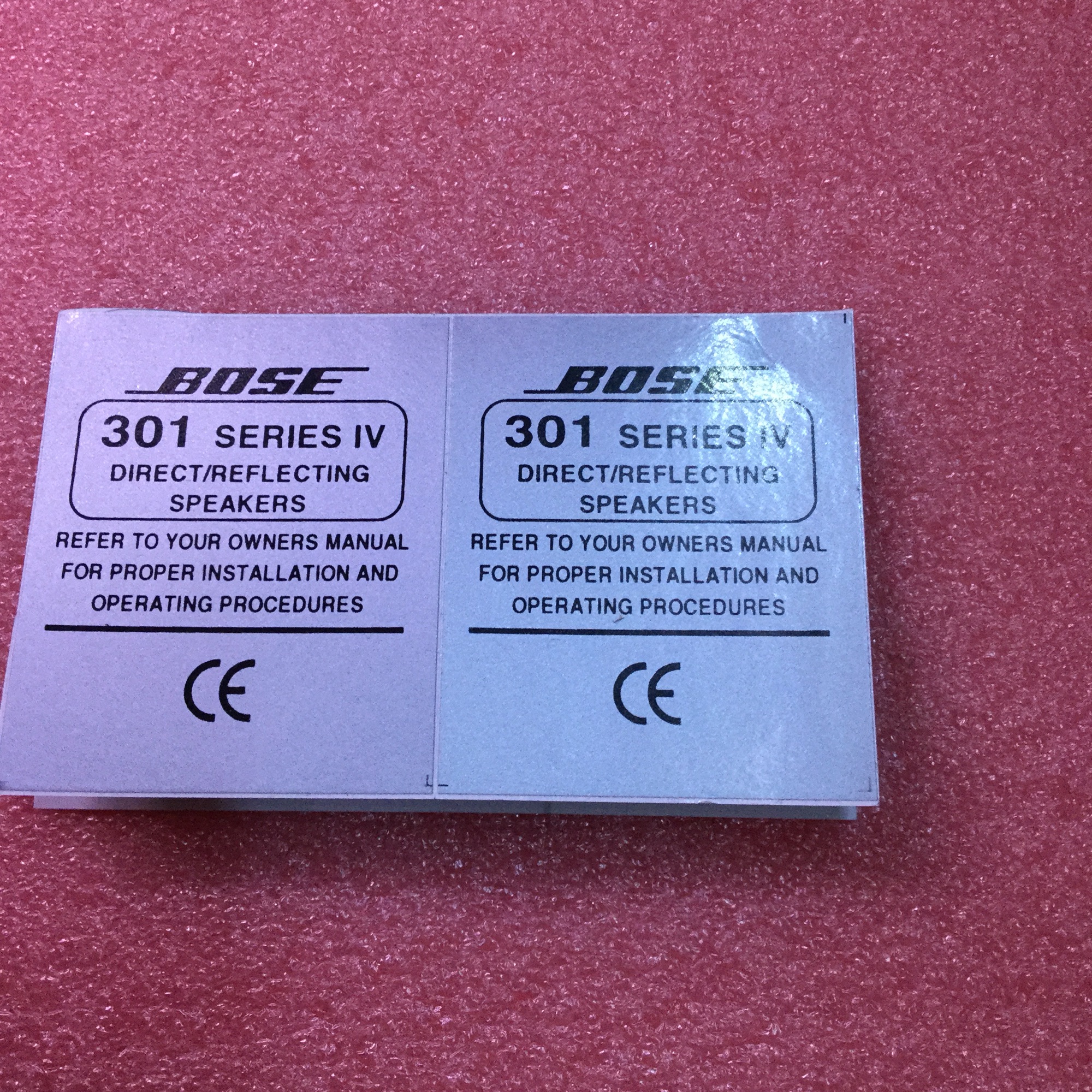 Tem dán dưới đế loa 301 SERIES IV (1 đôi )