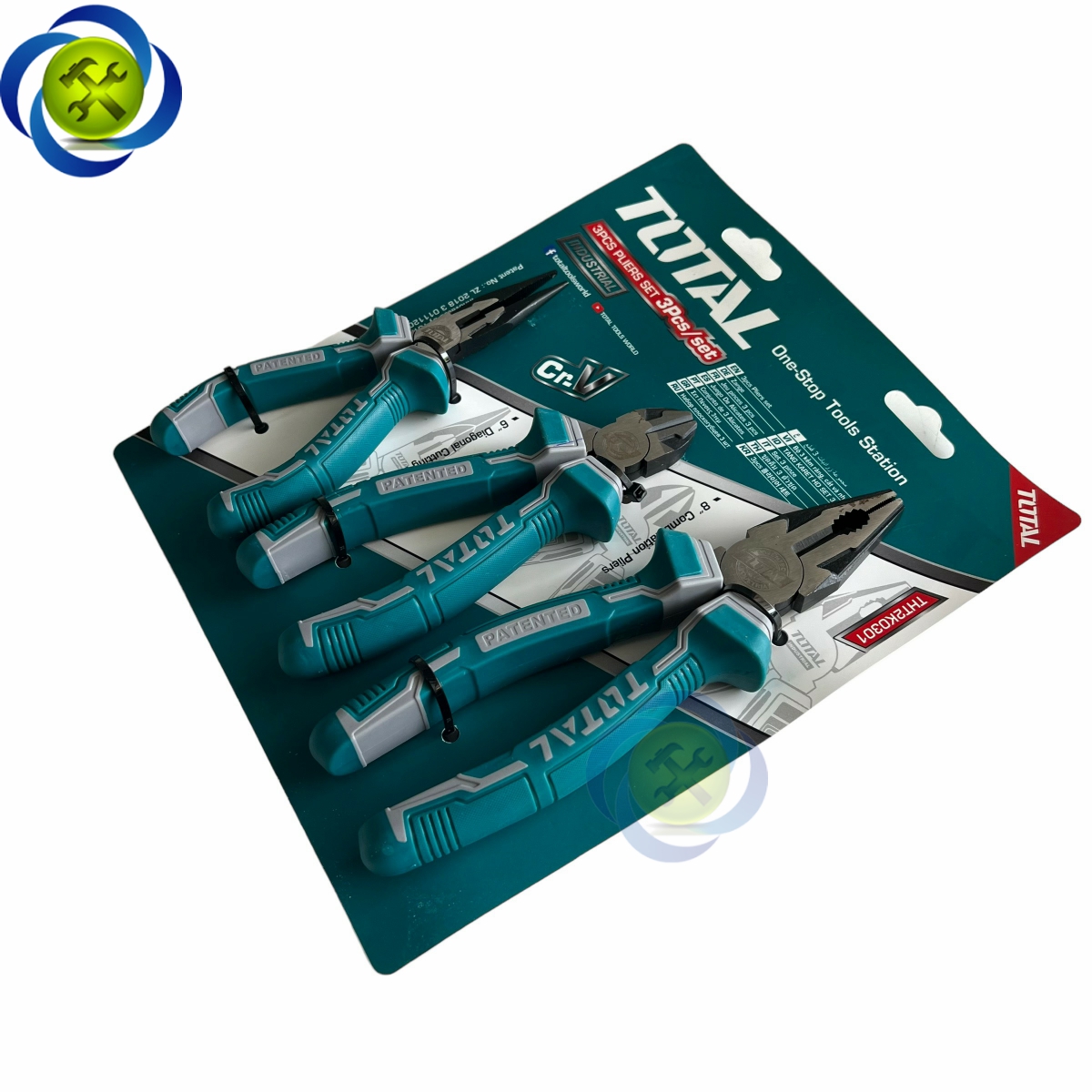 Bộ kìm 3 chi tiết Total THT1K0311 (kìm điện, kìm cắt và kìm nhọn)