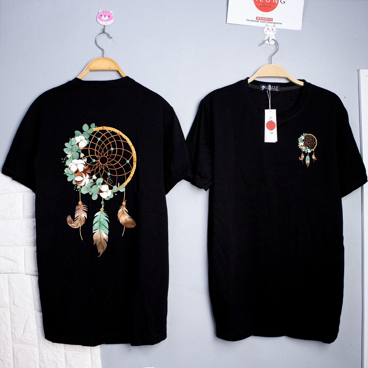 Áo thun nan nữ dreamcatcher có bigsize đến hơn 100kg thun dày mịn cao cấp