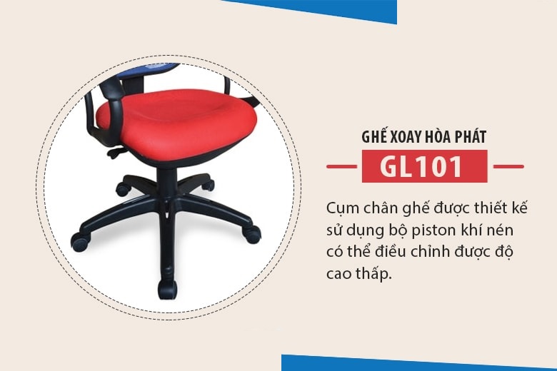 Ghế lưới GL101 Hòa Phát Chân nhựa