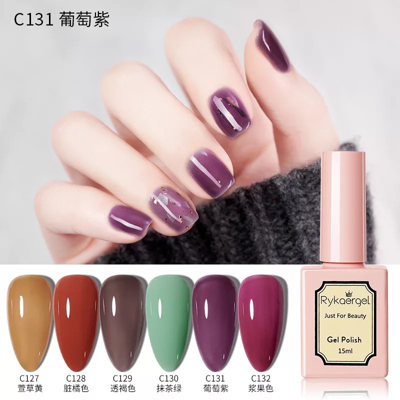 [HCM]Sơn gel Rykaergel bảng màu 127 - 132 15ml - BUMSTORE