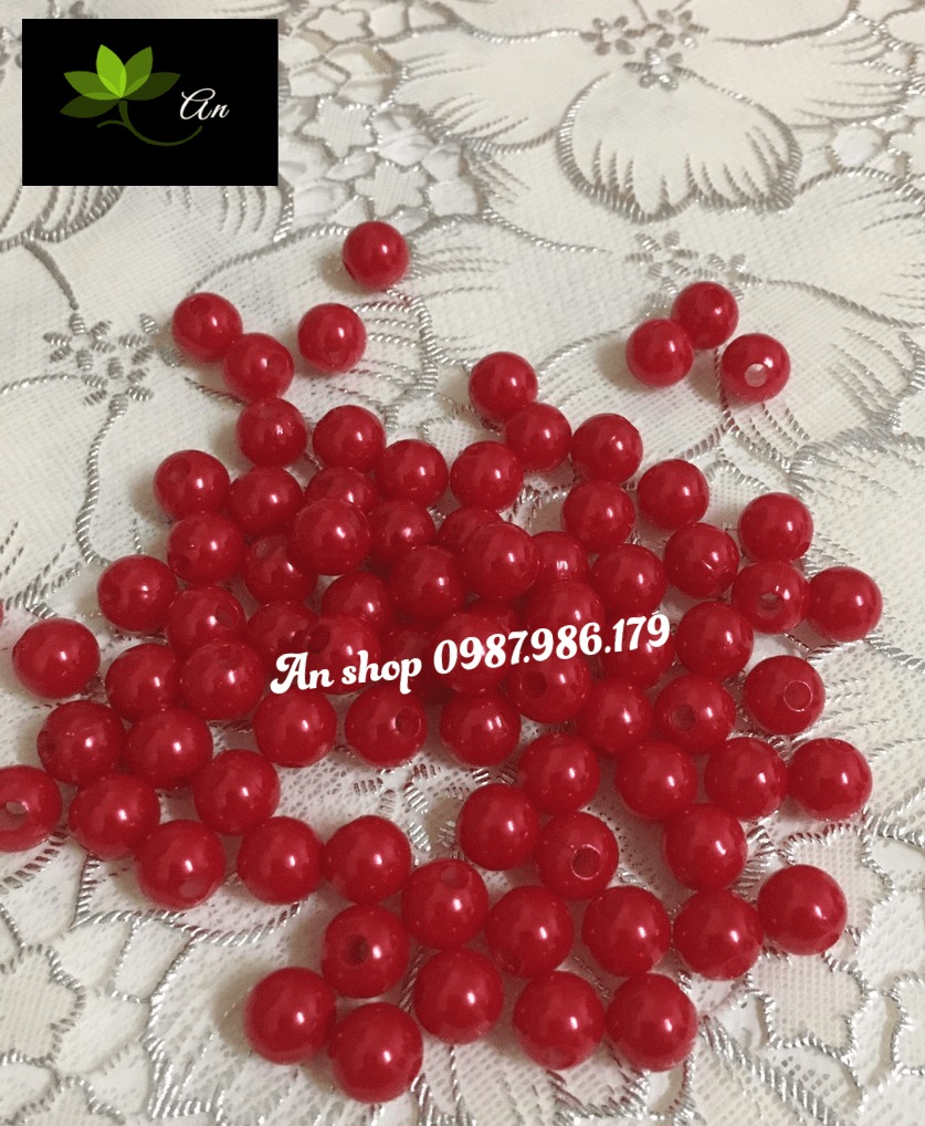 Hạt cườm 8mm nguyên liệu làm đồ handmade 100gr (Được trộn màu)