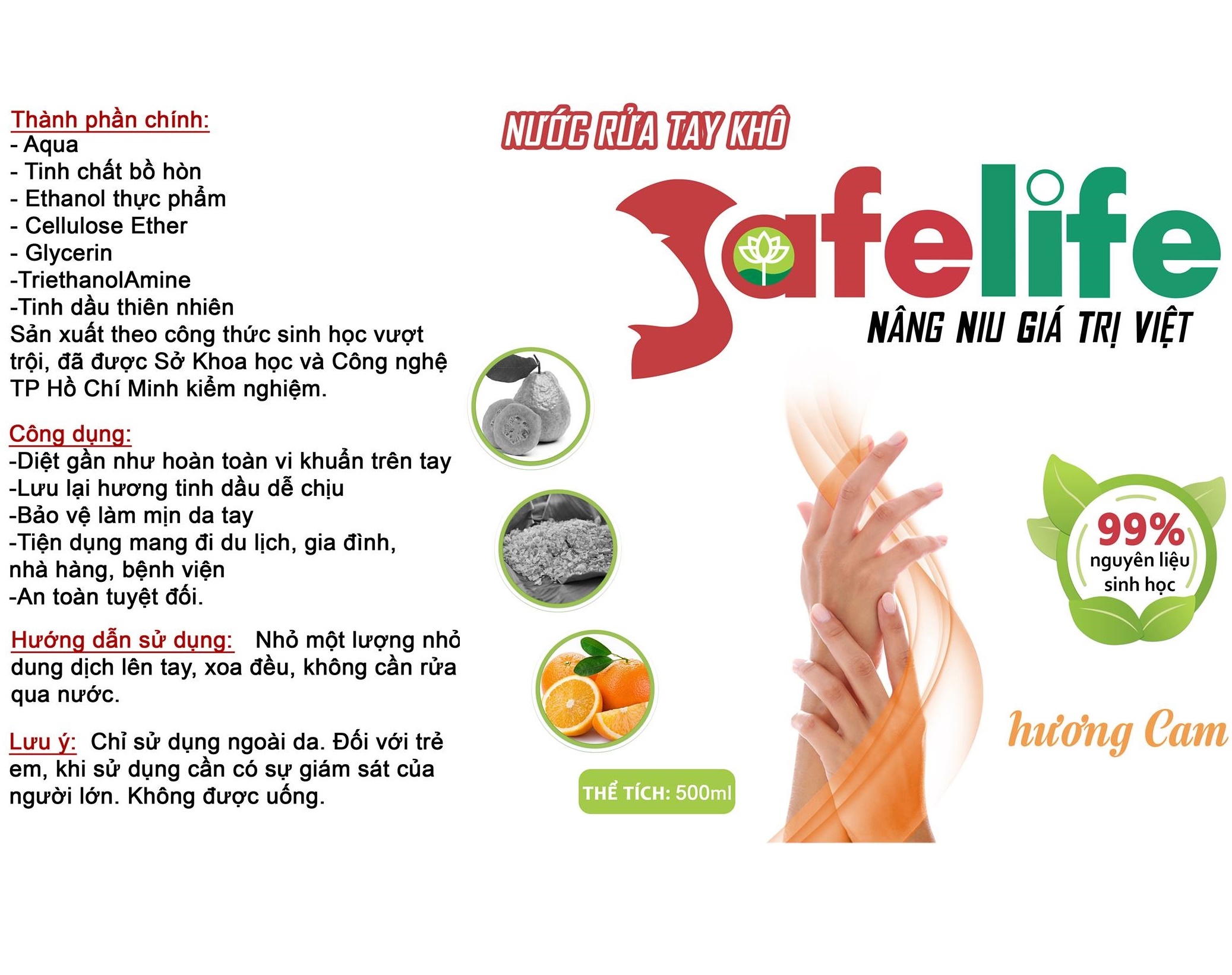 combo 2 chai Nước rửa tay khô SafeLife 100ml