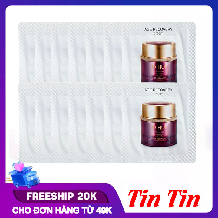 Combo 40 gói sample kem dưỡng chống lão hóa săn chắc làn da ohui age recovery cream 1ml x 40
