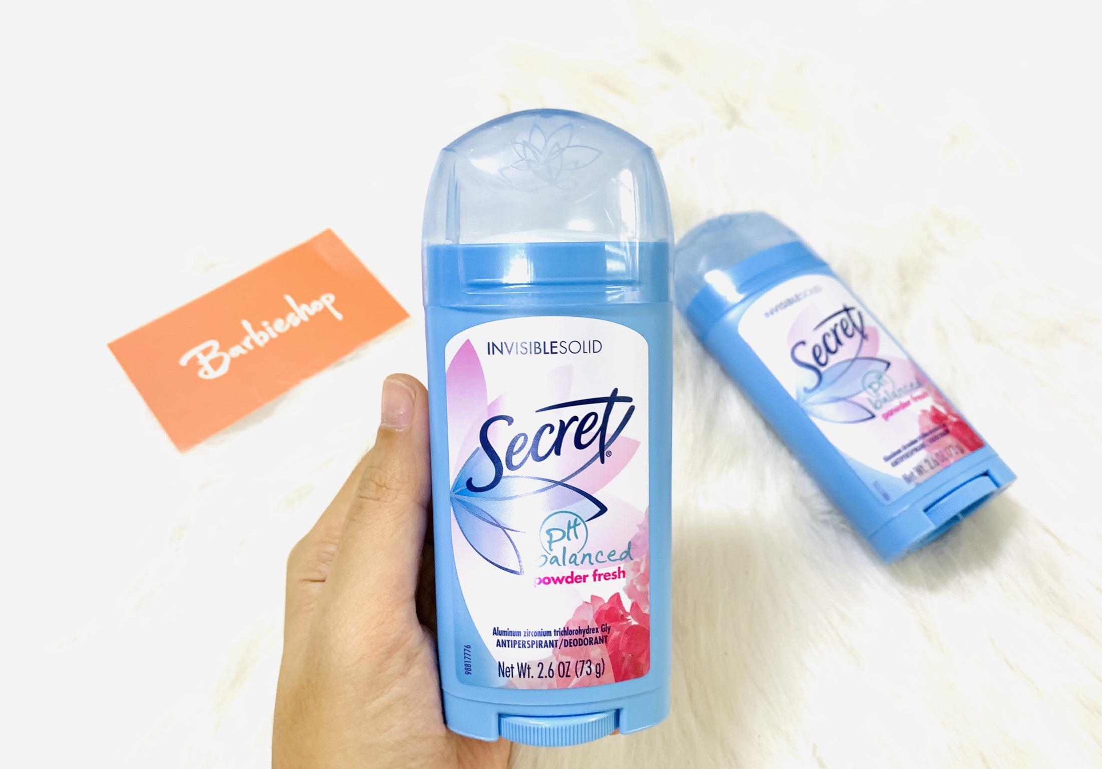 LĂN KHỬ MÙI DẠNG SÁP DÀNH CHO NỮ SECRET INVISIBLE SOLID 73G