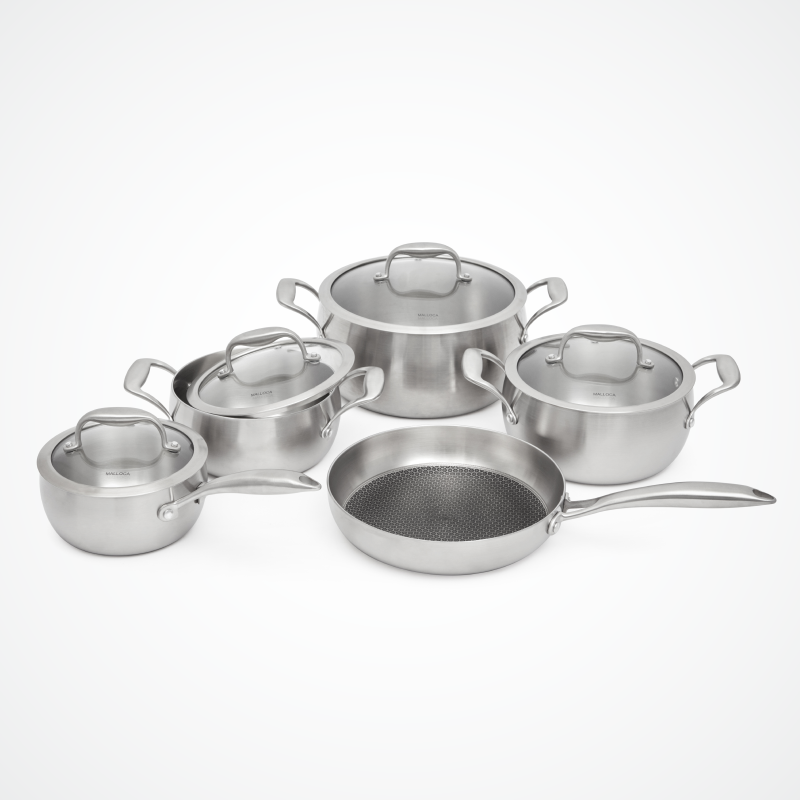 Bộ Nồi Inox 9 Món Cao Cấp Malloca SA 2041