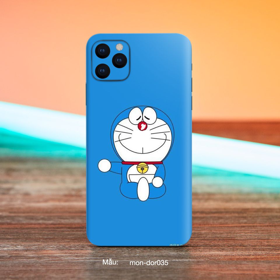 Miếng dán skin mẫu Doremon bộ 6 cho iPhone 7 Plus, 8 Plus, X, XS, XS Max, 11, 11 Pro, 11 Pro Max
