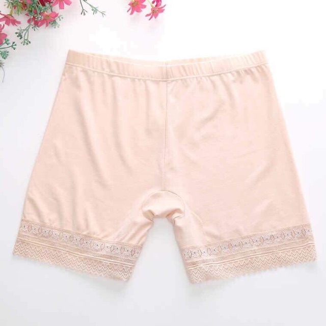 Quần Đùi Mặc Trong Váy Thun Lạnh Phối Ren Cao Cấp - Quần Lót Nữ Cotton - Quần Váy - Quần Sịp Nữ - SHOPCHIBI