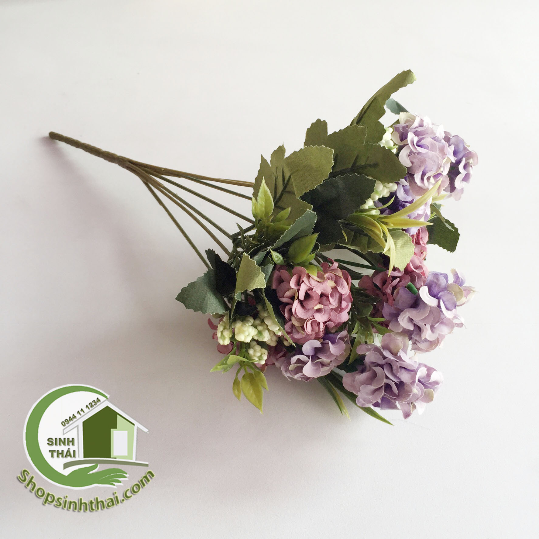 [HCM]Bụi hoa cẩm tú cầu mini màu tím - cao 35cm