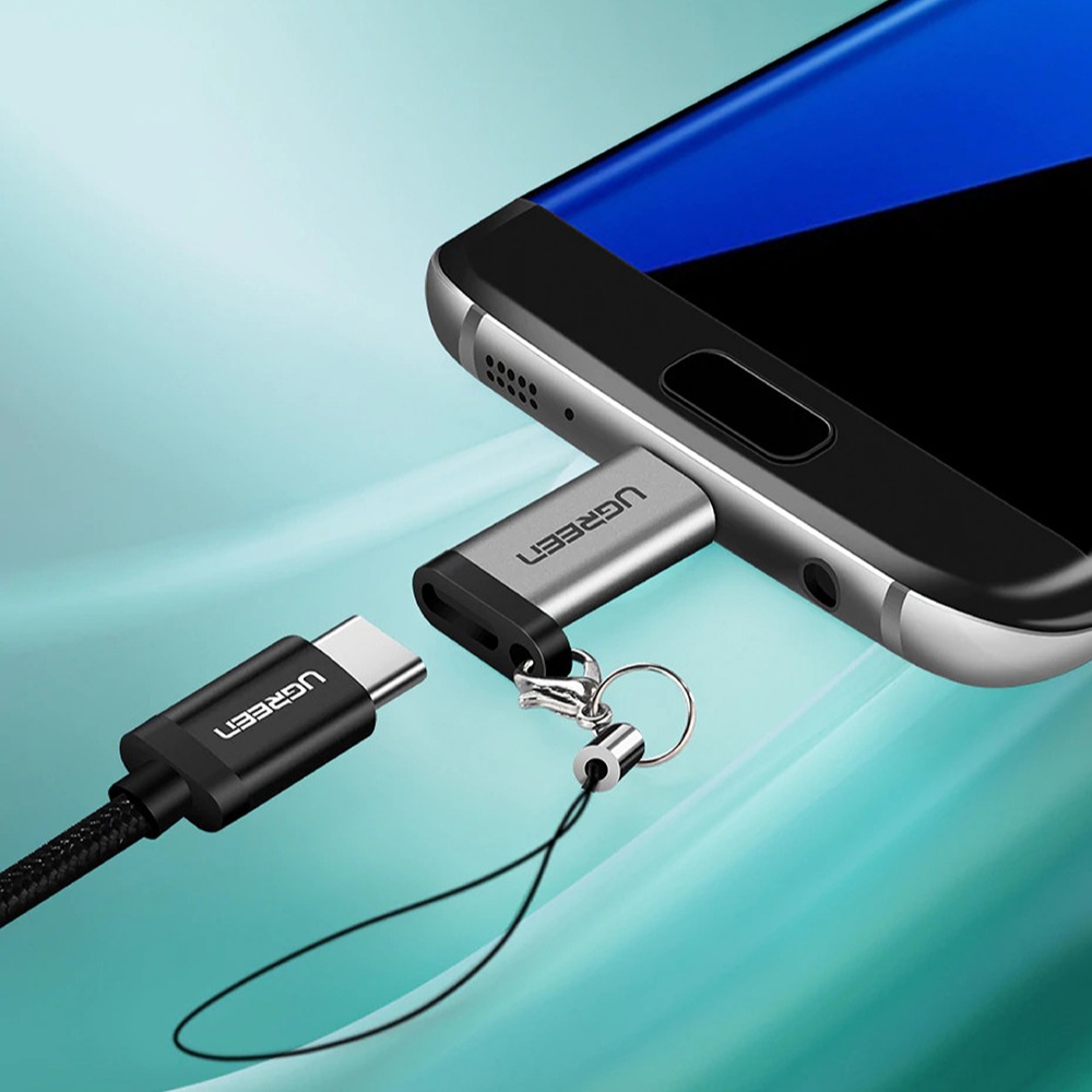 Đầu chuyển cổng Type C sang cổng Micro USB UGREEN US282 | Sạc và đồng bộ hoá dữ liệu | Chiều dài 2,5cm | Bảo hành 18 tháng 1 Đổi 1 | 50590.