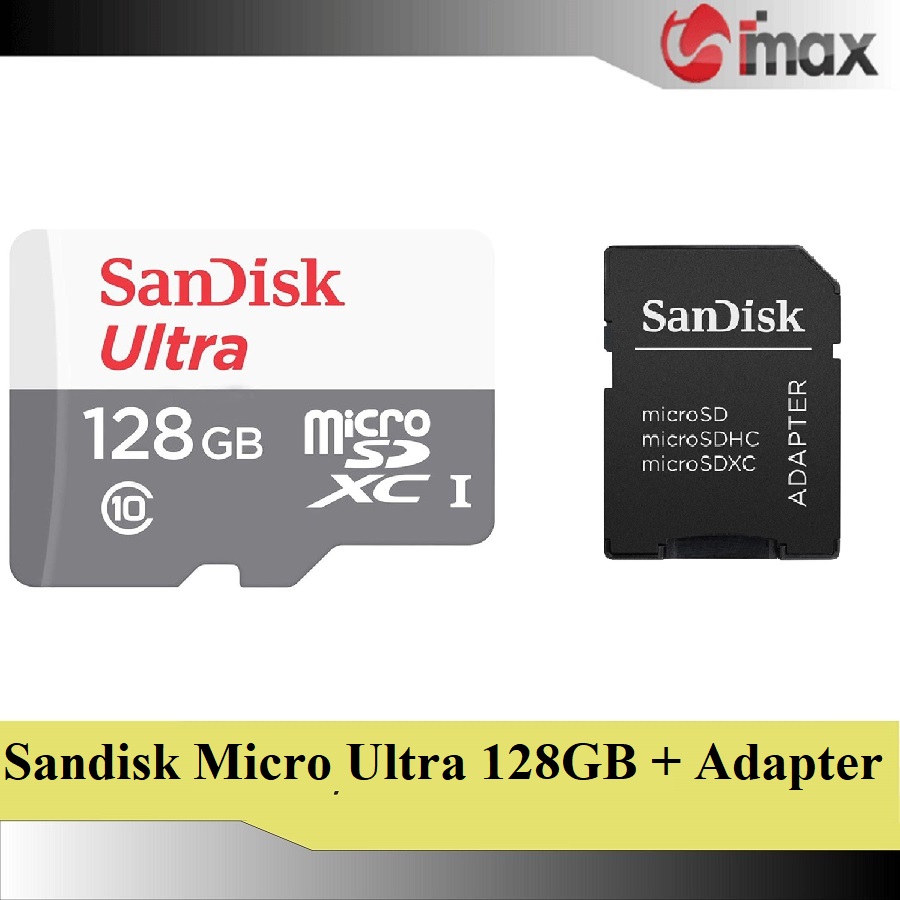 Thẻ nhớ sandisk micro sdxc ultra 128gb + adapter