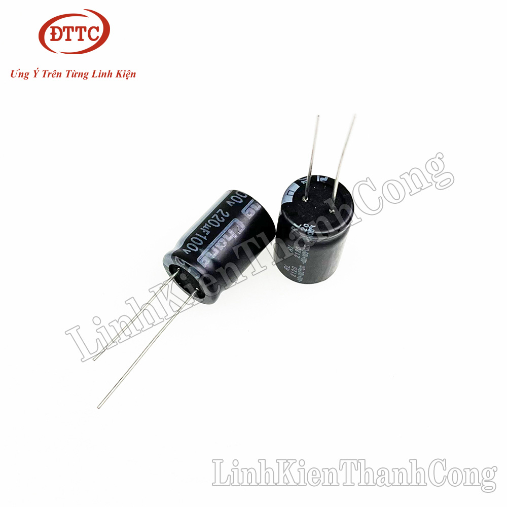 Tụ Hóa 220uF 100V (13x21mm)
