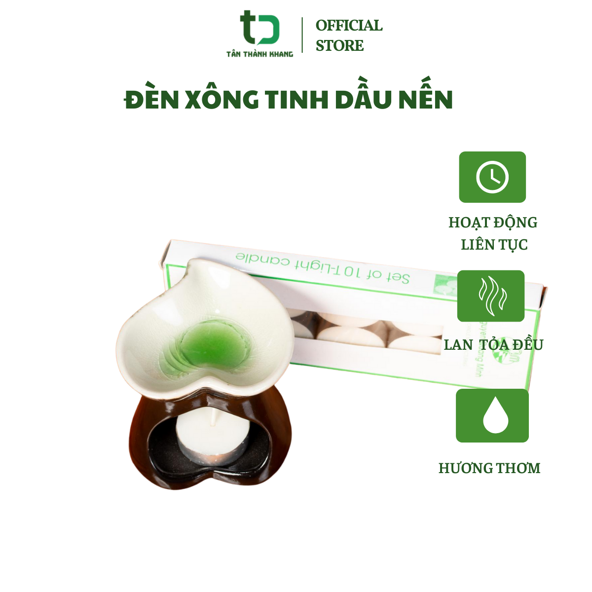 Đèn xông tinh dầu nến