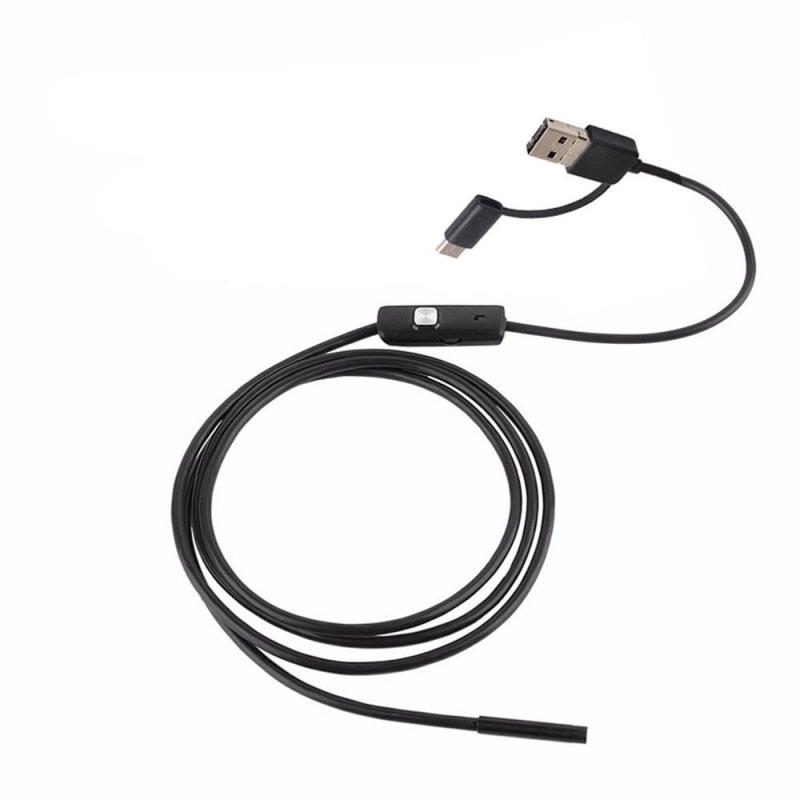 USB Micro USB TYPE-C Endoscope For Mobile Phone PC 7MM Waterproof Black