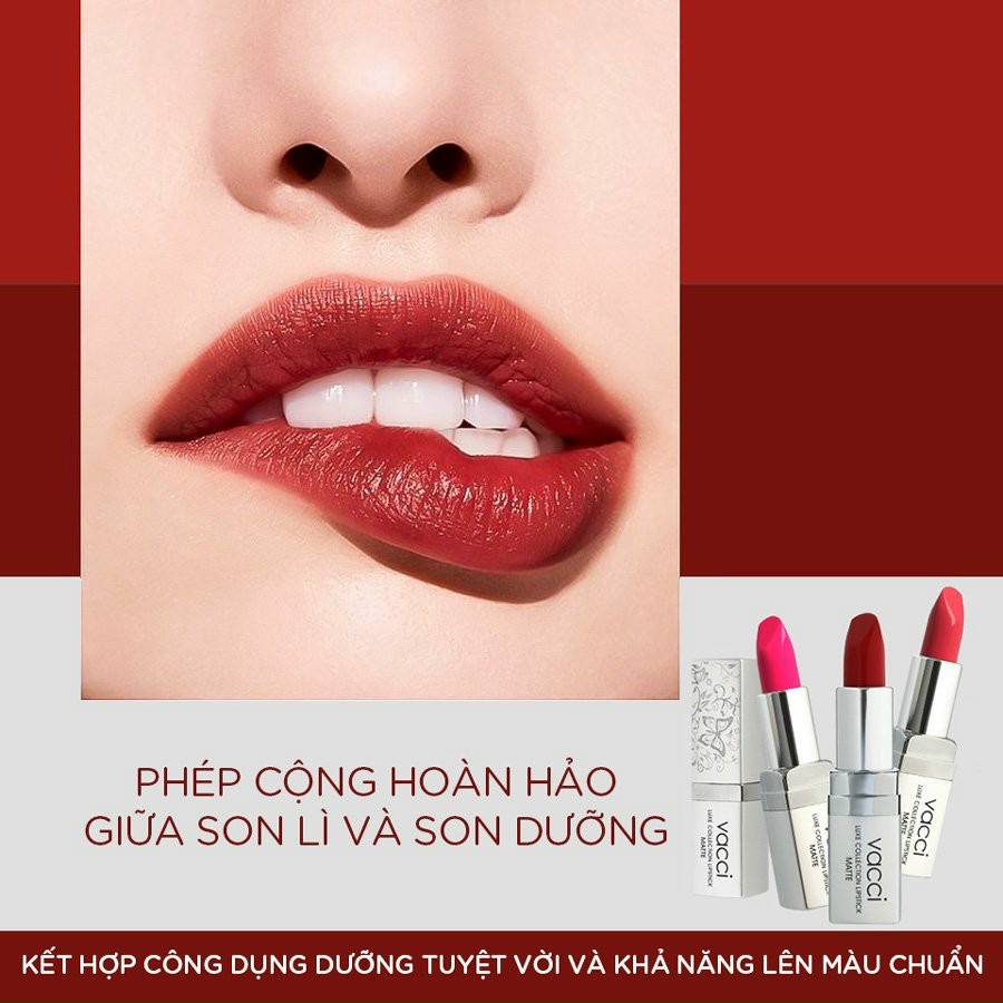 Son lì VACCI -  dưỡng môi cao cấp Vacci Matte Lipstick - Son cả thế giới
