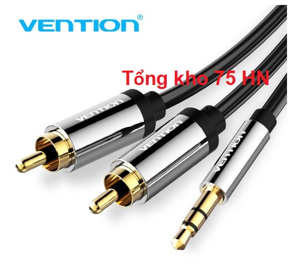 Dây tín hiệu âm thanh 3.5 ra 2 RCA VENTION cao cấp - Dây AV Vention