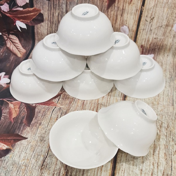 Chén sứ Minh Long mẫu đơn trắng - chén sứ Minh Long