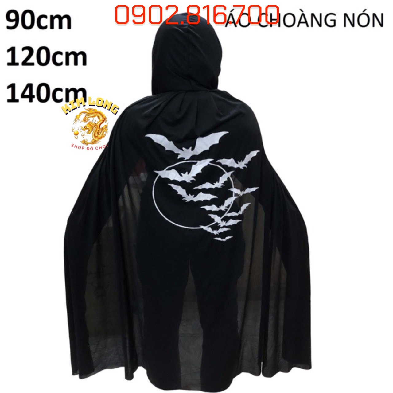 Áo Choàng có nón hình Bộ Xương - đầu lâu -Dơi - Ma cà rồng trang phục hoá trang halloween