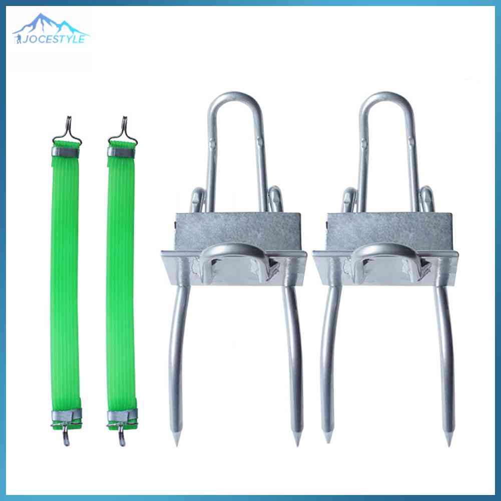 Professional Pole Climbing Sharp Spurs Tool Tree Climbing Equipment Buckle Spike for Outdoor Sports-Black/Silver