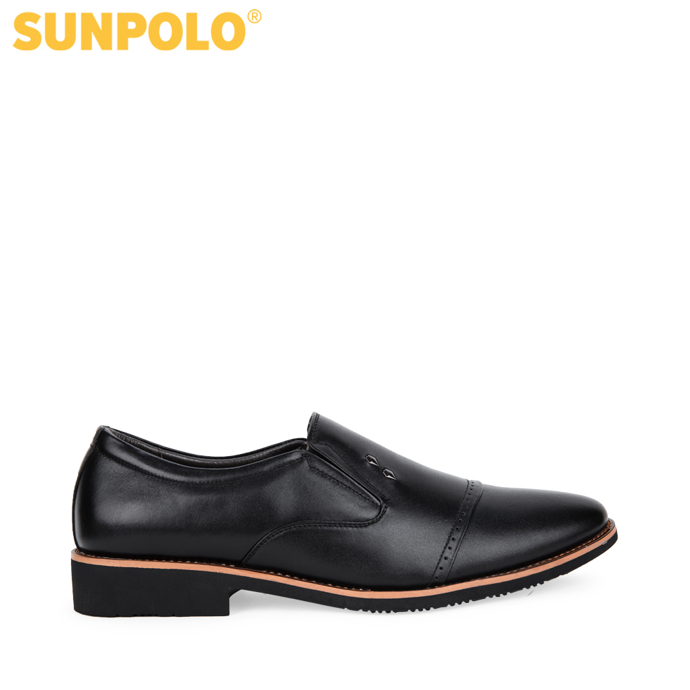 Giày nam da bò công sở SUNPOLO SPH309 (Đen, Nâu)