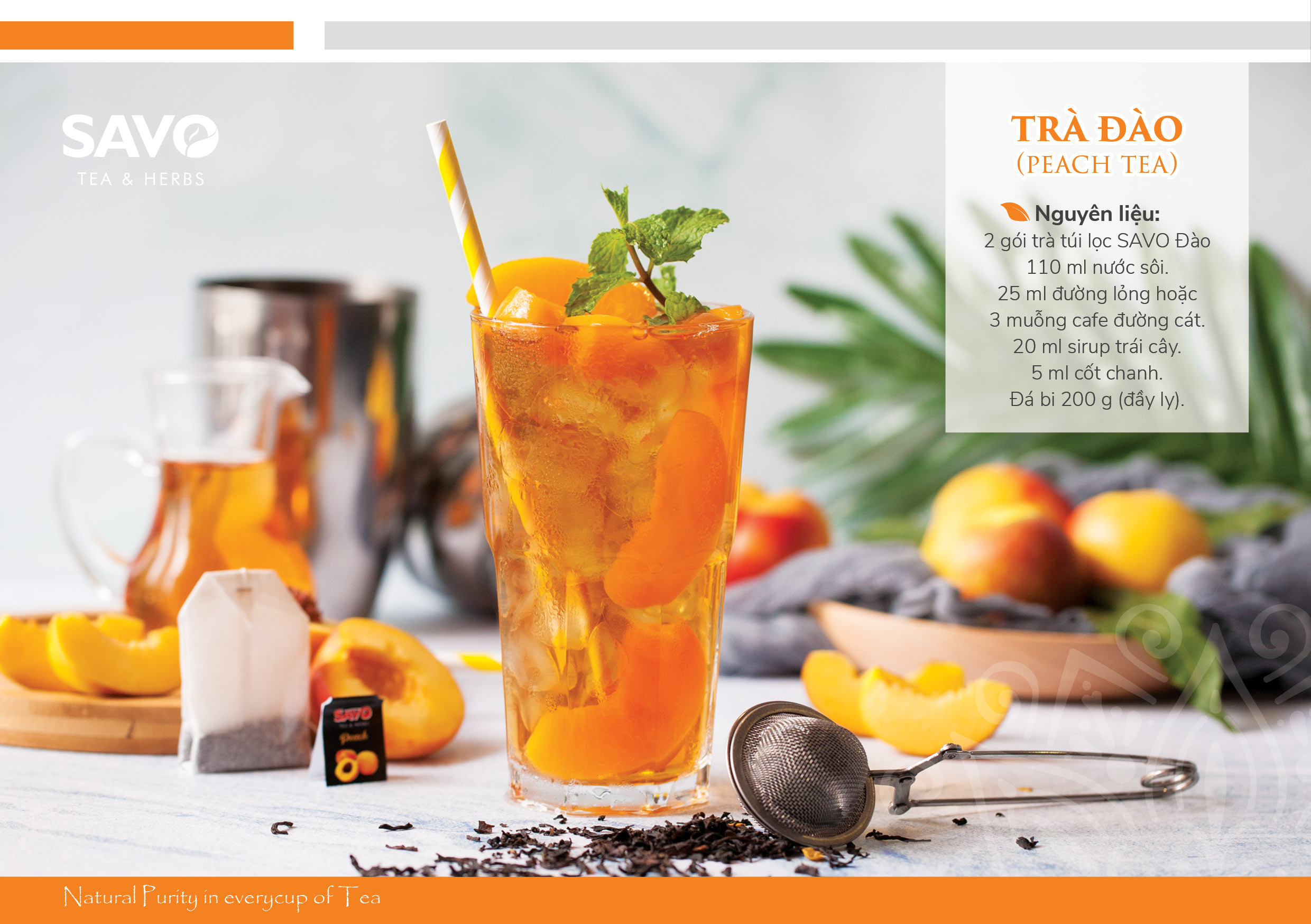 [HCM]Trà Hòa Tan Đào Ice Tea sản phẩm của SAVO