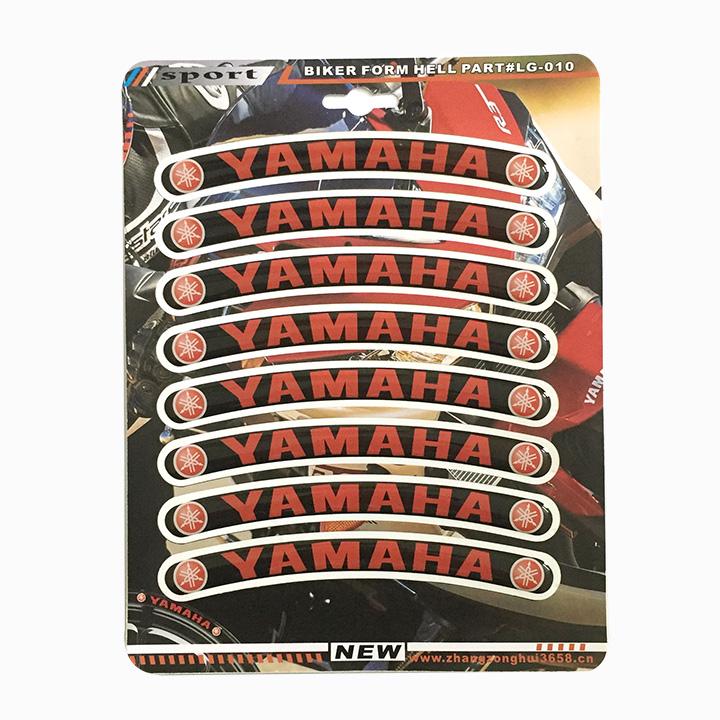 Bộ 08 miếng dán vành xe máy logo YAMAHA
