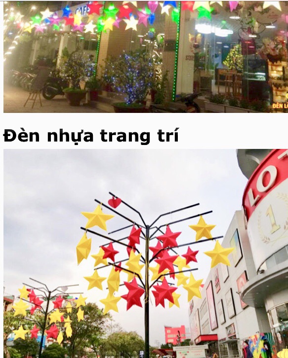[HCM]Combo 10 Đèn lồng ngôi sao nhựa