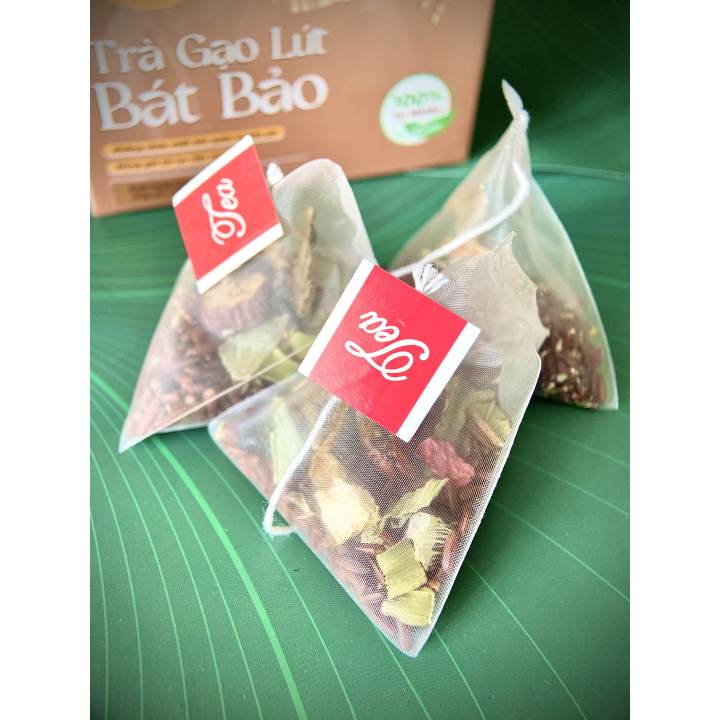 Trà Gạo Lứt Bát Bảo 8 vị DK Harvest hộp 150g(15 túi lọc), Trà Thanh Nhiệt Mát Gan Lành Tính, Điều Hòa Giấc Ngủ - Hình ảnh 6