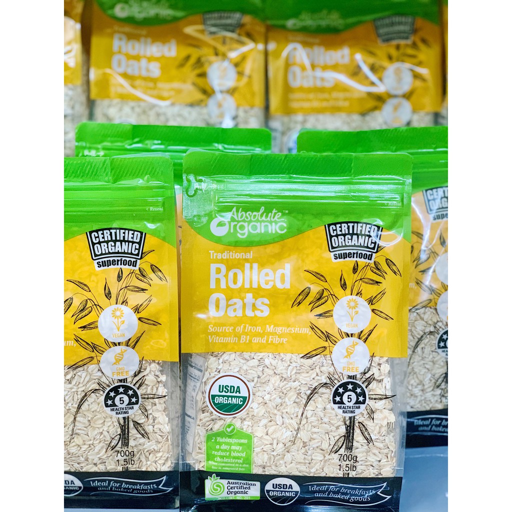 Yến Mạch Hữu Cơ Absolute Organic Rolled Oat (700g)