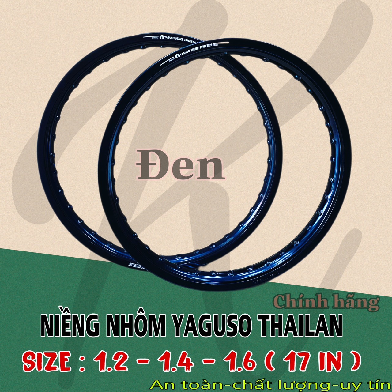 Niềng YAGUSO 1.2 - 1.4 - 1.6 chính hãng