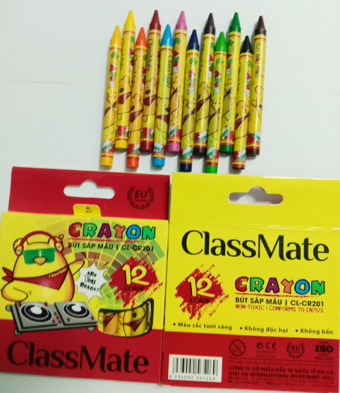 Bút sáp 12, 18, 24 màu classmate cr201-202-203