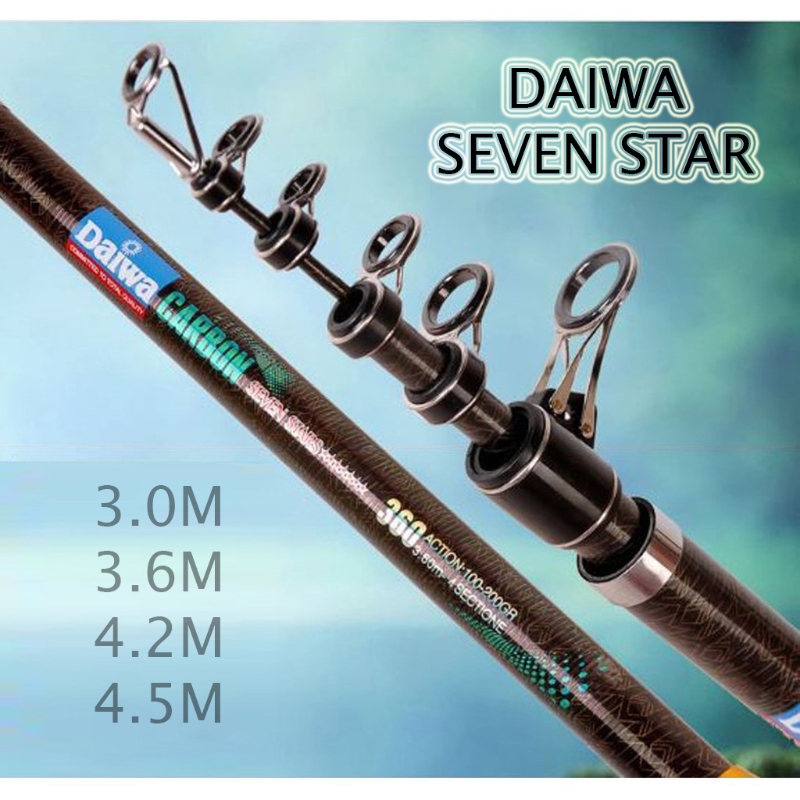 Cần câu cá lục DAIWA Seven Star độ cứng EH chất liệu carbon thủy tinh