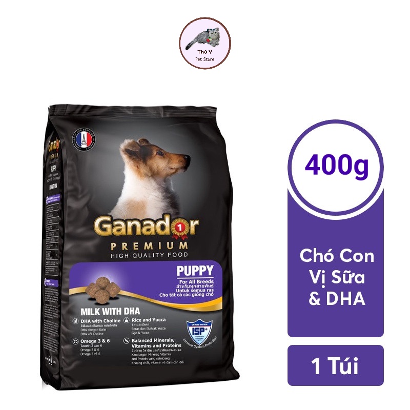 Thức ăn hạt cho chó Ganador 400g chó lớn, chó con