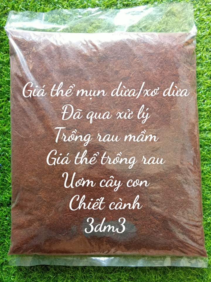 Giá thể mụn dừa/xơ dừa đã qua xử lý chuyên dùng để trồng rau mầm , ươm cây con , ươm hạt giống , giâm cành , chiết cành