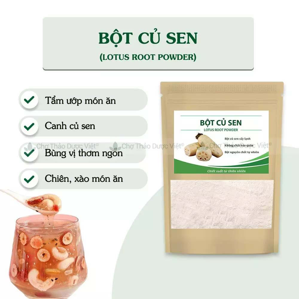 Bột củ sen nguyên chất 1Kg ( Bột củ sen dưỡng nhan, mix hạt dinh dưỡng phù hợp cho người ăn kiêng) - Chợ Thảo Dược Việt
