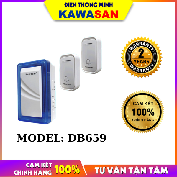 Chuông Cửa Cổng Không Dây DB659 (2 Nút Bấm 1 Chuông)