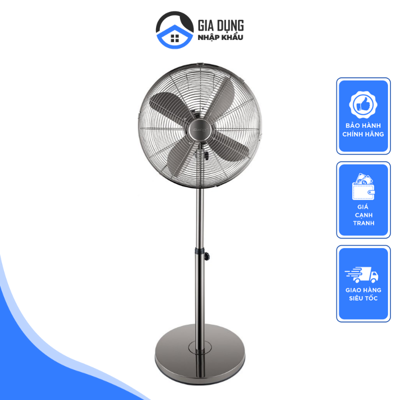 Quạt cây đứng steba vts6, quạt điện, quạt máy, quạt cây thân thép, đường kính 43cm, công suất 50w, 3 chế độ mát, hẹn giờ tắt, góc quay rộng, không gây ồn, nhập đức, bảo hành 12 tháng