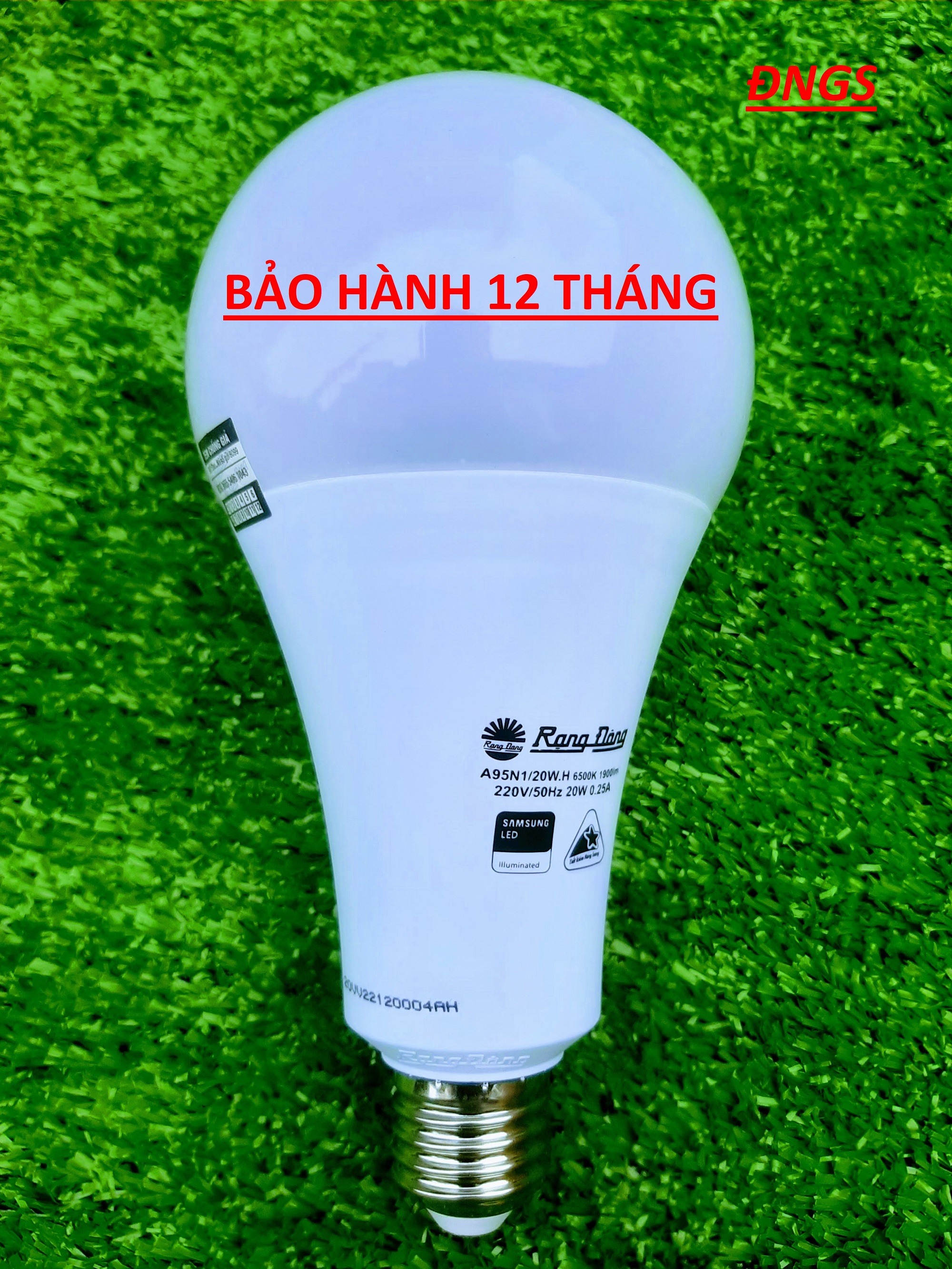 Bóng đèn led buld tròn 20w rạng đông, bảo hành chính hãng 24 tháng.