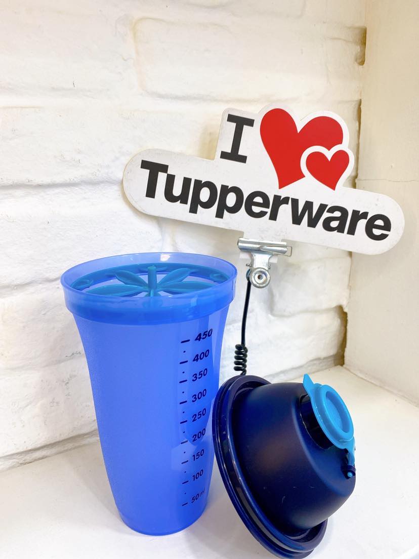 [Chính hãng] BỘ BÌNH NƯỚC VÀ BÌNH LẮC TUPPERWARE MEMBERKIT SHAKE N GO BLUE
