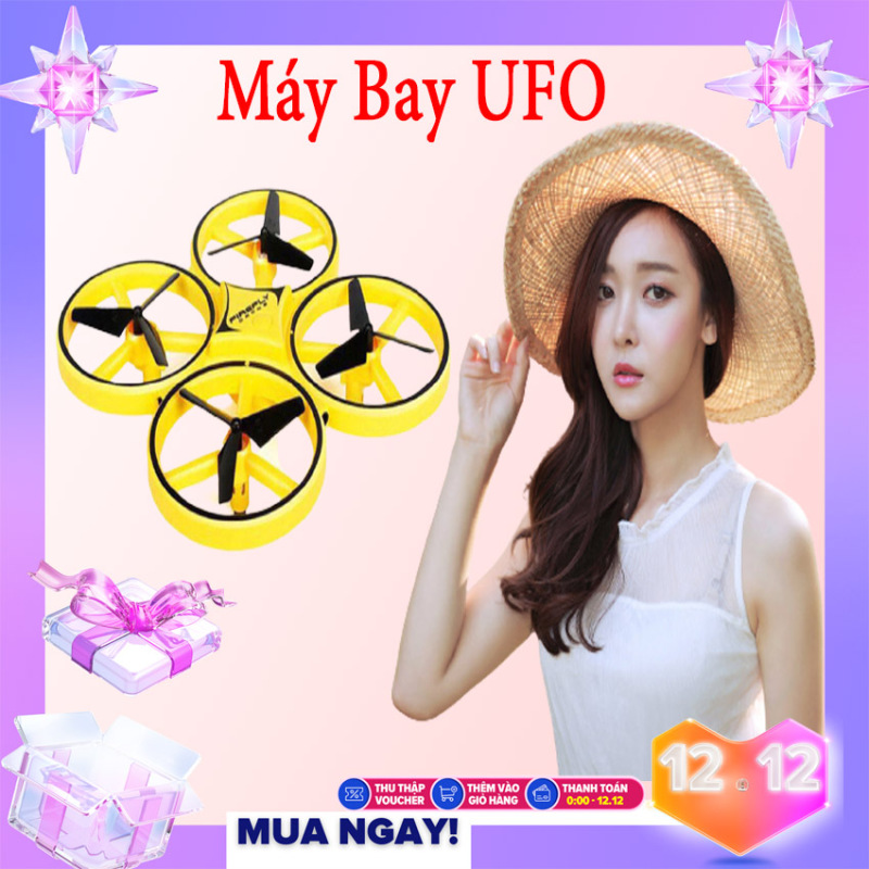 Máy Bay Fly Cam Drone UFO Máy Bay Cảm Ứng , Máy Bay Phản Lực, Điều Khiển Cảm Biến Cử Chỉ Tay, Tự Động Tránh Vật Cản, Nhào Lộn 360 Độ,Máy Bay Điều Khiển Từ Xa,Máy Bay Điều Khiển Từ Xa 4 Cánh. Có Đèn. Dễ Dàng Sử Dụng.