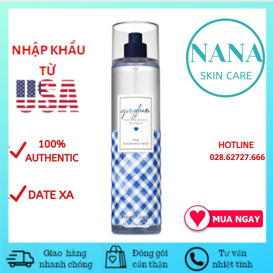 Xịt Thơm Toàn Thân Bath And Body Works - Gingham Body Mist (236ml)